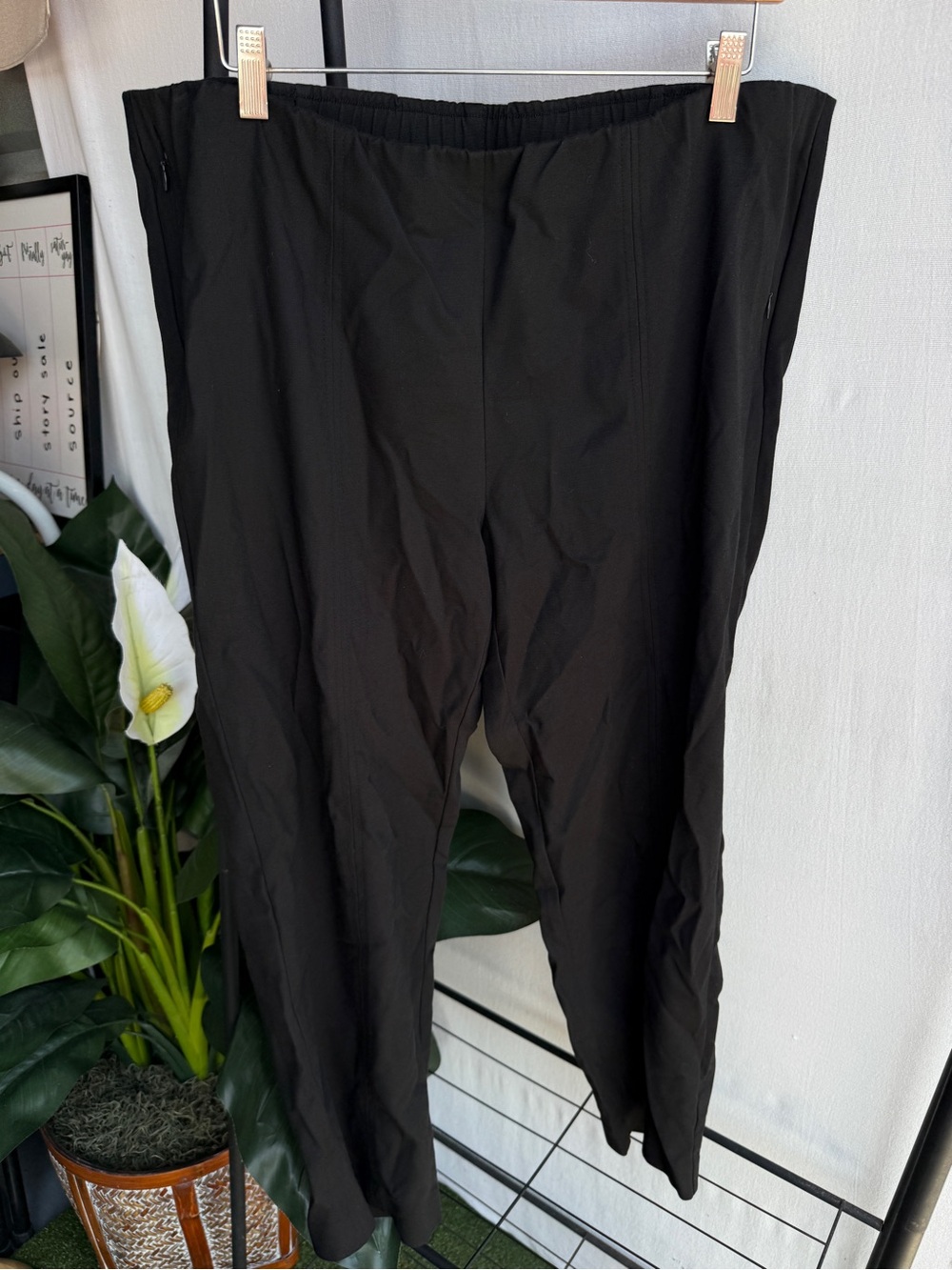 J. Jill Essential Cotton Stretch Black Pull-On Dress Pants / Size 18 Petite